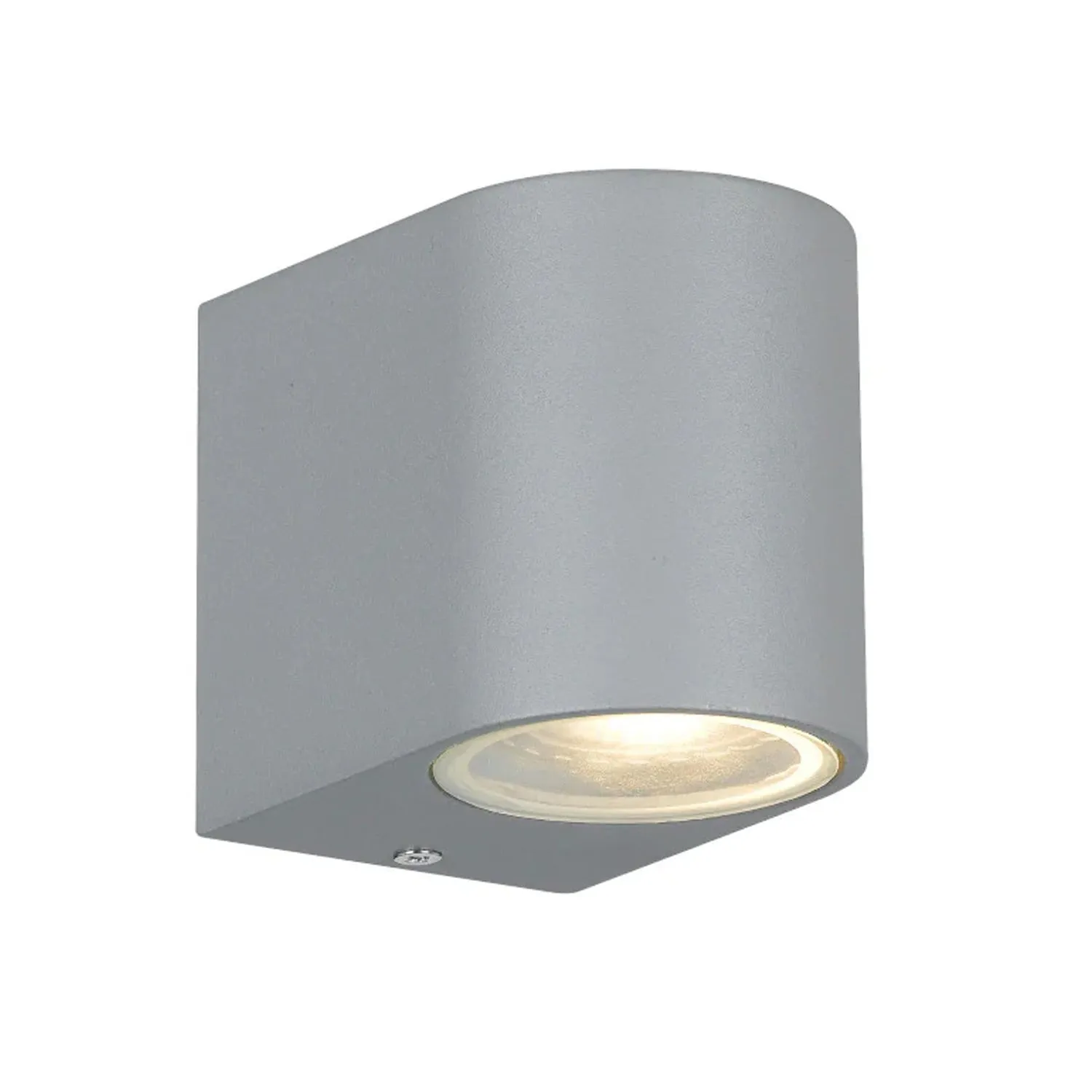Eos Exterior Wall Light Aluminium in Black or Silver (H81mm)