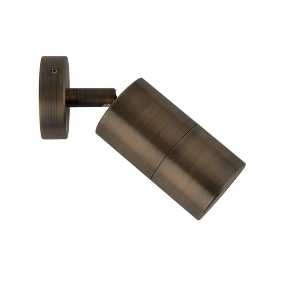 Exterior Wall Pillar Light Adjustable MR16 in Antique Brass/Copper