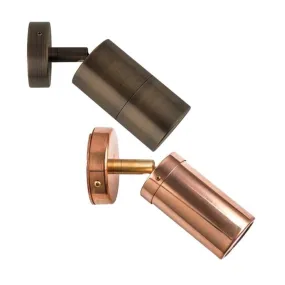 Exterior Wall Pillar Light Adjustable MR16 in Antique Brass/Copper