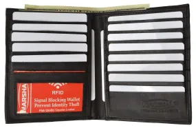 Extra Capicity RFID Blocking Bifold Hipster Credit Card Wallet Premium Leather RFID 2502 (C)
