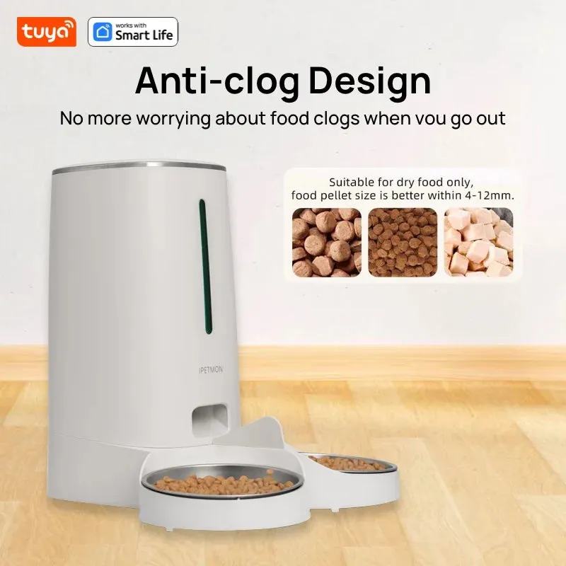 Feed Your Furry Friends with Ease! 🐾✨ Wifi Automatic pet Feeder for 2- 4L Capacity, APP Control & Double Stainless Steel Bowls! 🐱🍽️ #petlovers #SmartFeeding