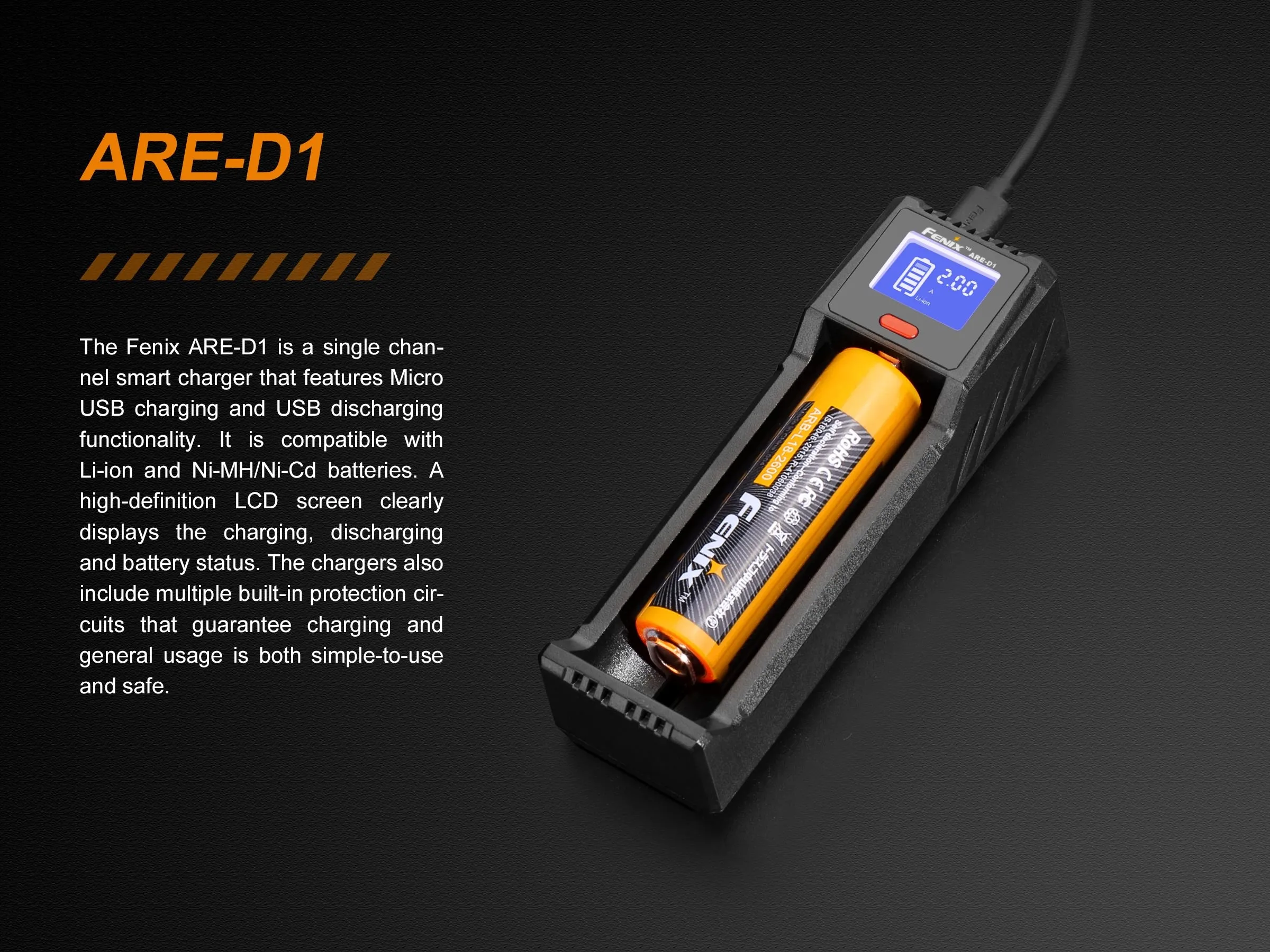 Fenix E12 V2   Batteries and Charger Bundle