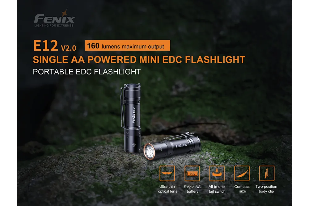 Fenix E12 V2   Batteries and Charger Bundle