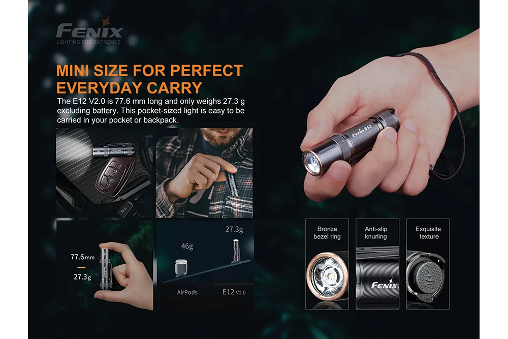 Fenix E12 V2   Batteries and Charger Bundle