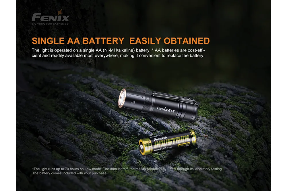 Fenix E12 V2   Batteries and Charger Bundle