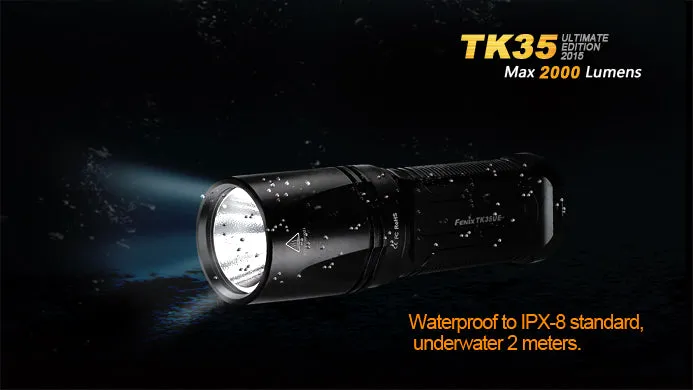 Fenix TK35UE Ultimate Edition 2015 2x 18650 / 4x CR123A 2000 Lumens CREE XHP 50 LED Flashlight