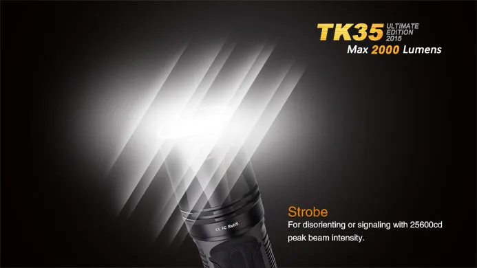 Fenix TK35UE Ultimate Edition 2015 2x 18650 / 4x CR123A 2000 Lumens CREE XHP 50 LED Flashlight