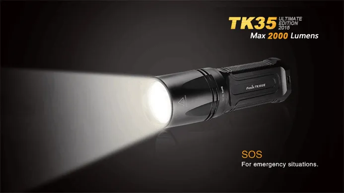 Fenix TK35UE Ultimate Edition 2015 2x 18650 / 4x CR123A 2000 Lumens CREE XHP 50 LED Flashlight
