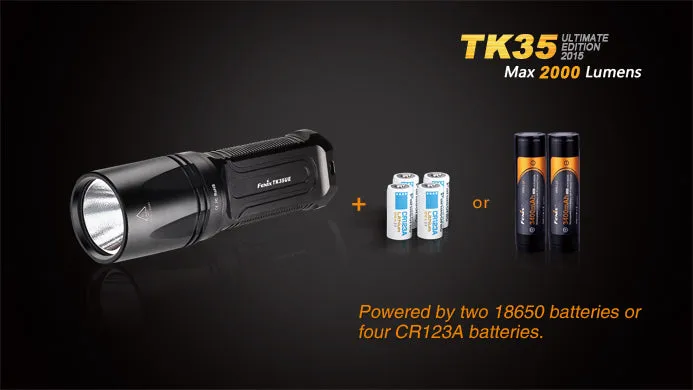 Fenix TK35UE Ultimate Edition 2015 2x 18650 / 4x CR123A 2000 Lumens CREE XHP 50 LED Flashlight