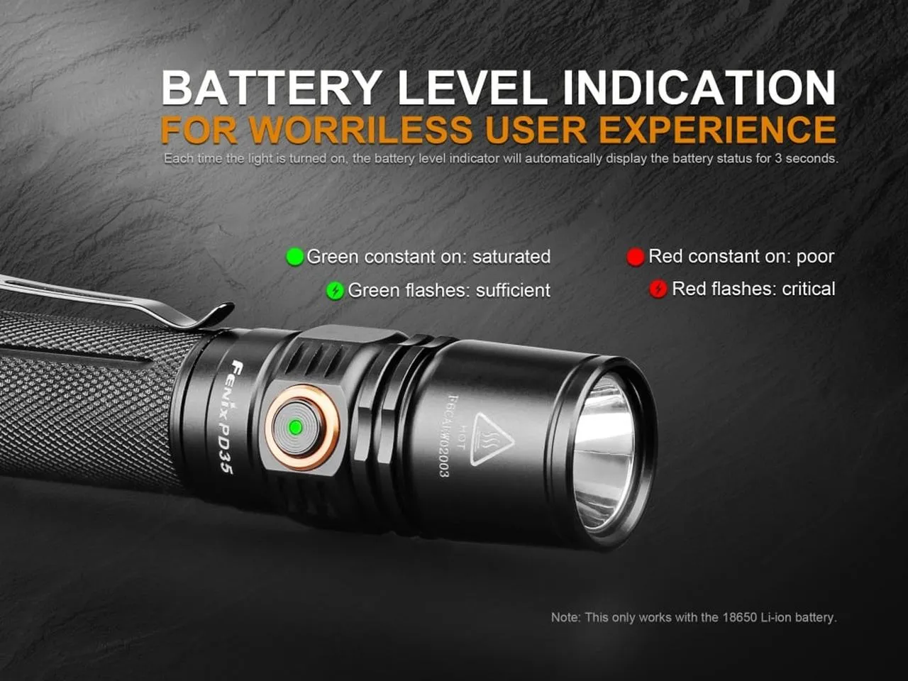 Fenix UC35 V2.0 Rechargeable Tactical Handheld LED Flashlight 1000 Lumens