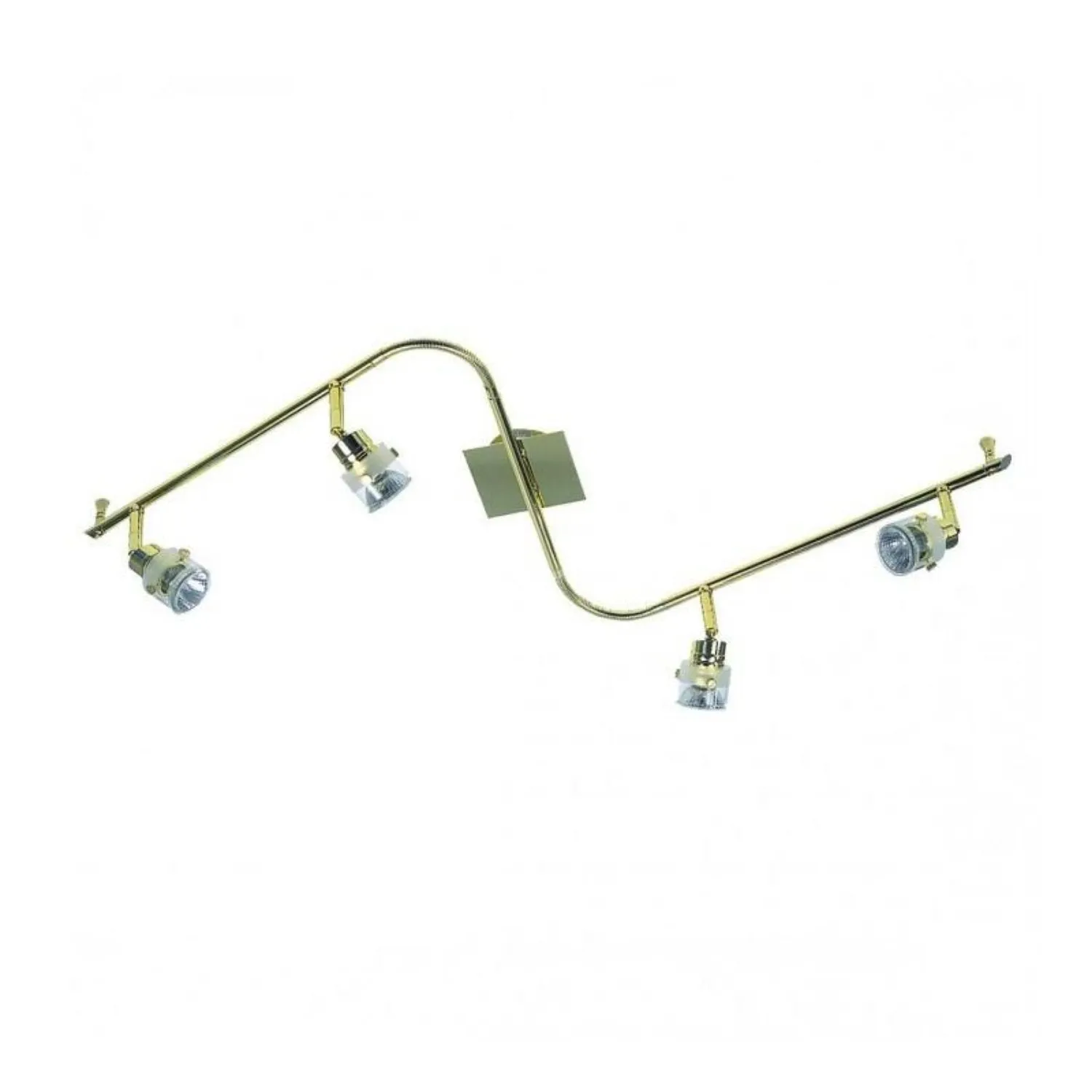 Flexible Four Bar Spotlight GU10 in Satin Chrome/Brass Superlux Lighting - SA-B4-SC, SA-B4-BS