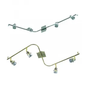 Flexible Four Bar Spotlight GU10 in Satin Chrome/Brass Superlux Lighting - SA-B4-SC, SA-B4-BS