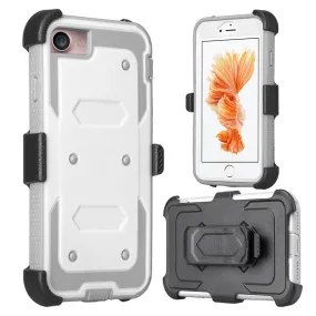 For Apple iPhone 6S / 6 Case, Triple Protection 3-in-1 Heavy Duty Holster Shell Combo Case Cover for iPhone 6S/6 - White