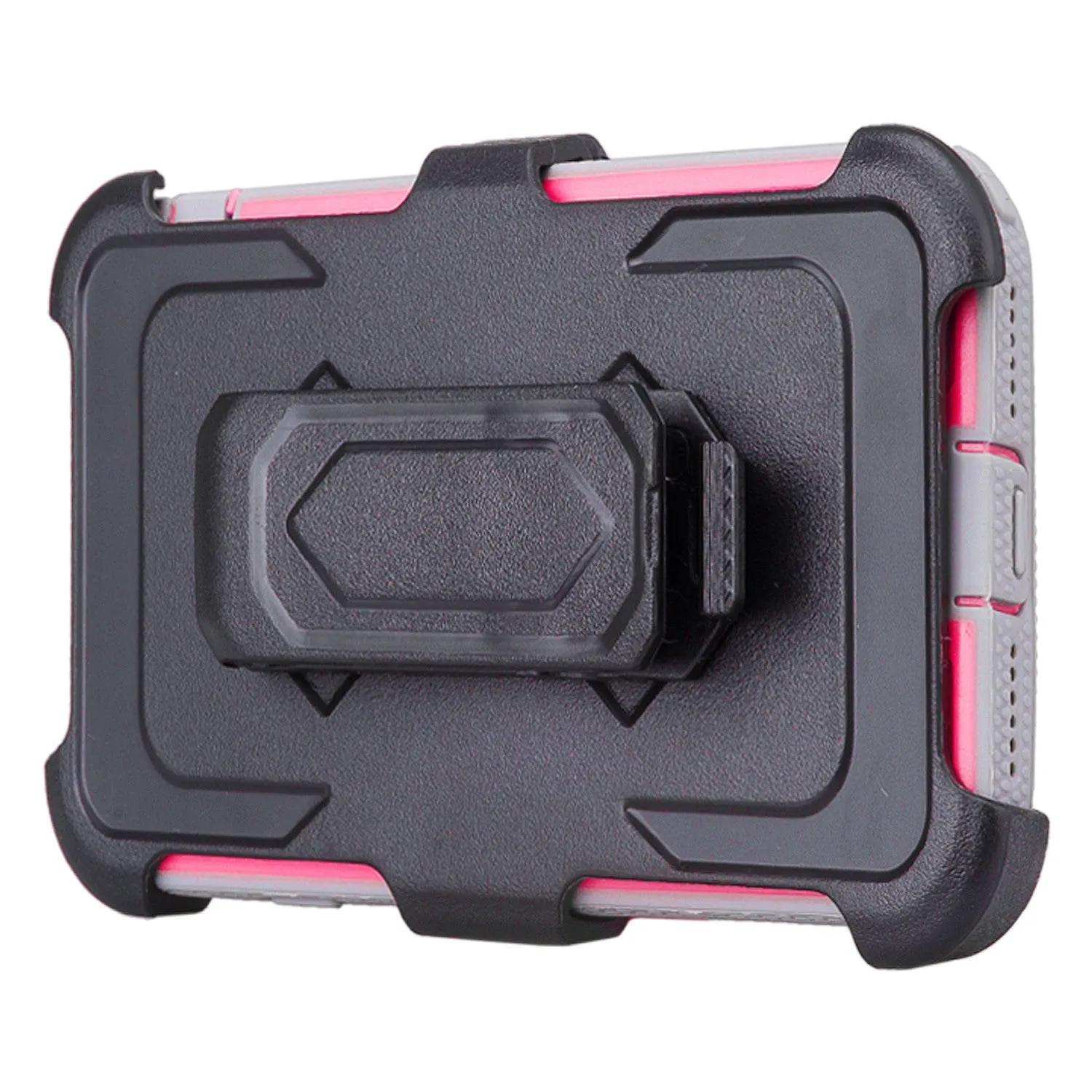 For Apple iPhone 8 Plus Case, Triple Protection 3-1 w/ Built in Screen Protector Heavy Duty Rotating Swivel Holster Shell Combo Case for iPhone 8 Plus - Hot Pink