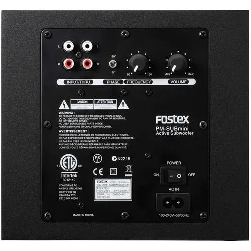Fostex PM-SUBMINI2 50W Active Subwoofer - 5"