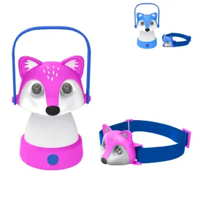 Fox LED Kids Lantern and Rechargeable Kids Headlamp Set - Pink