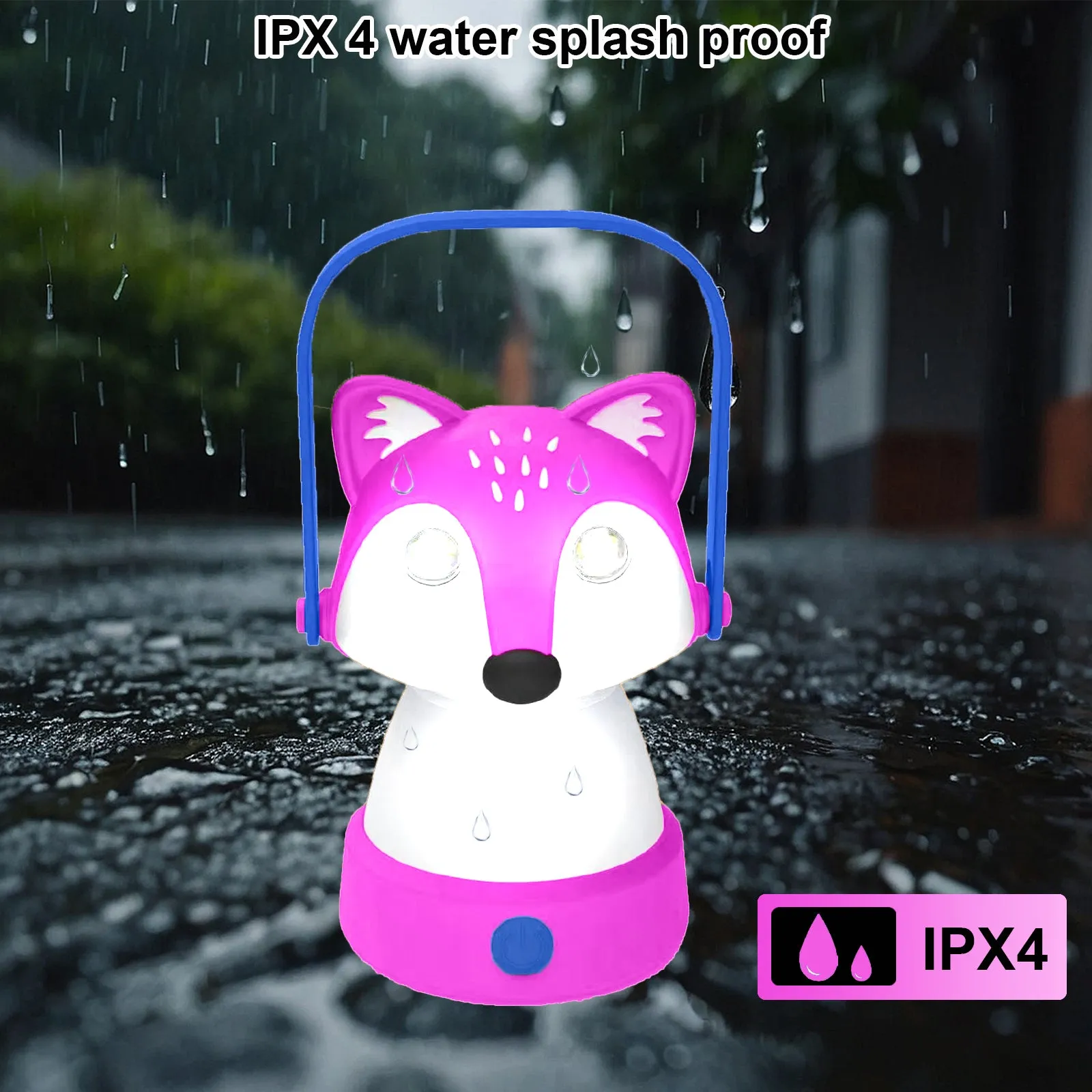 Fox LED Kids Lantern and Rechargeable Kids Headlamp Set - Pink