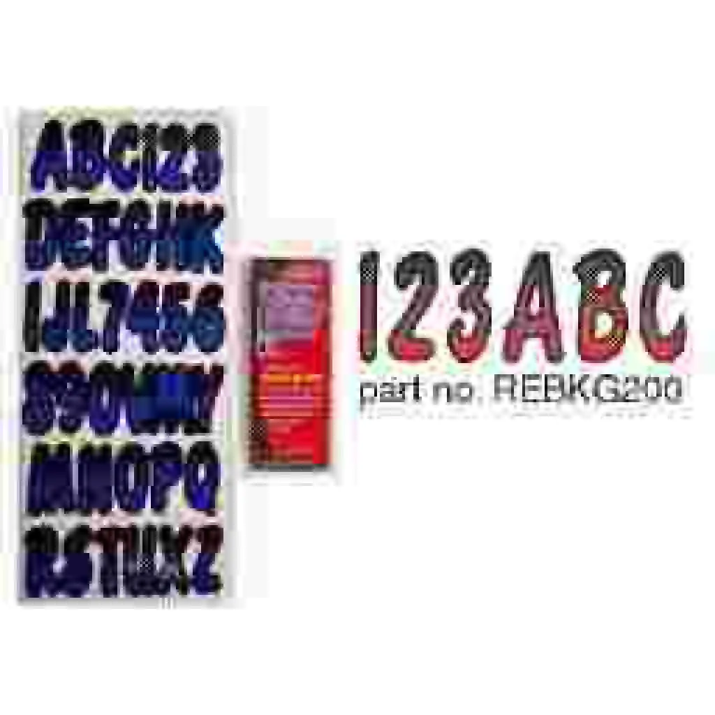 Hardline Series 200 Red/Black Number Kit