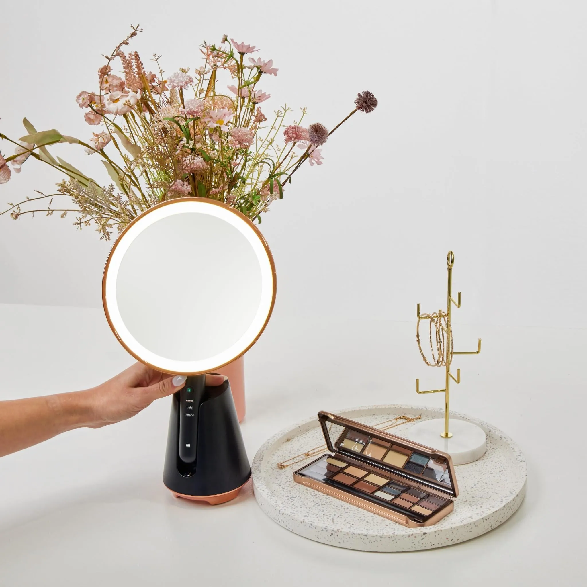 Homedics Radiance LED Beauty Mirror with Bluetooth Speaker