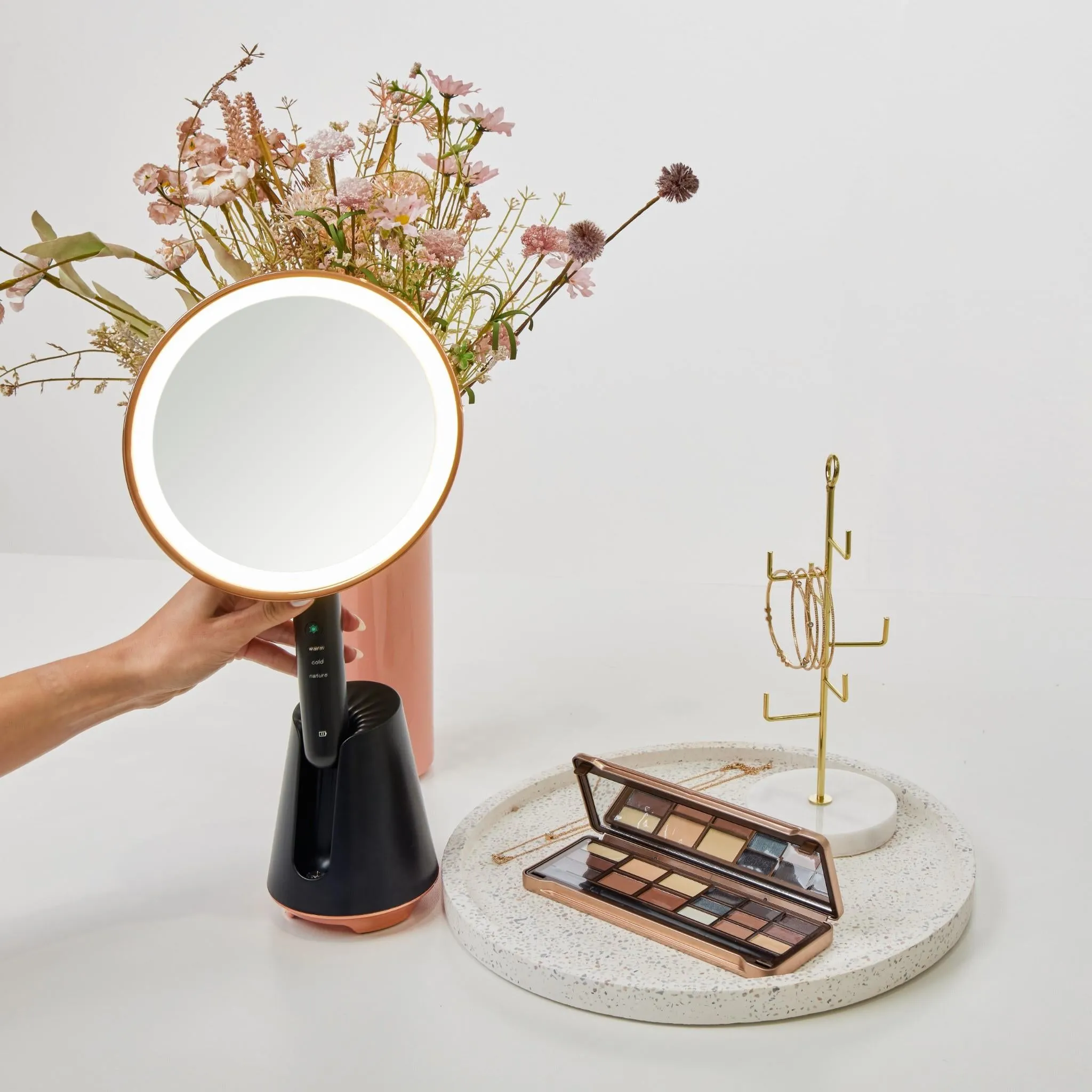 Homedics Radiance LED Beauty Mirror with Bluetooth Speaker