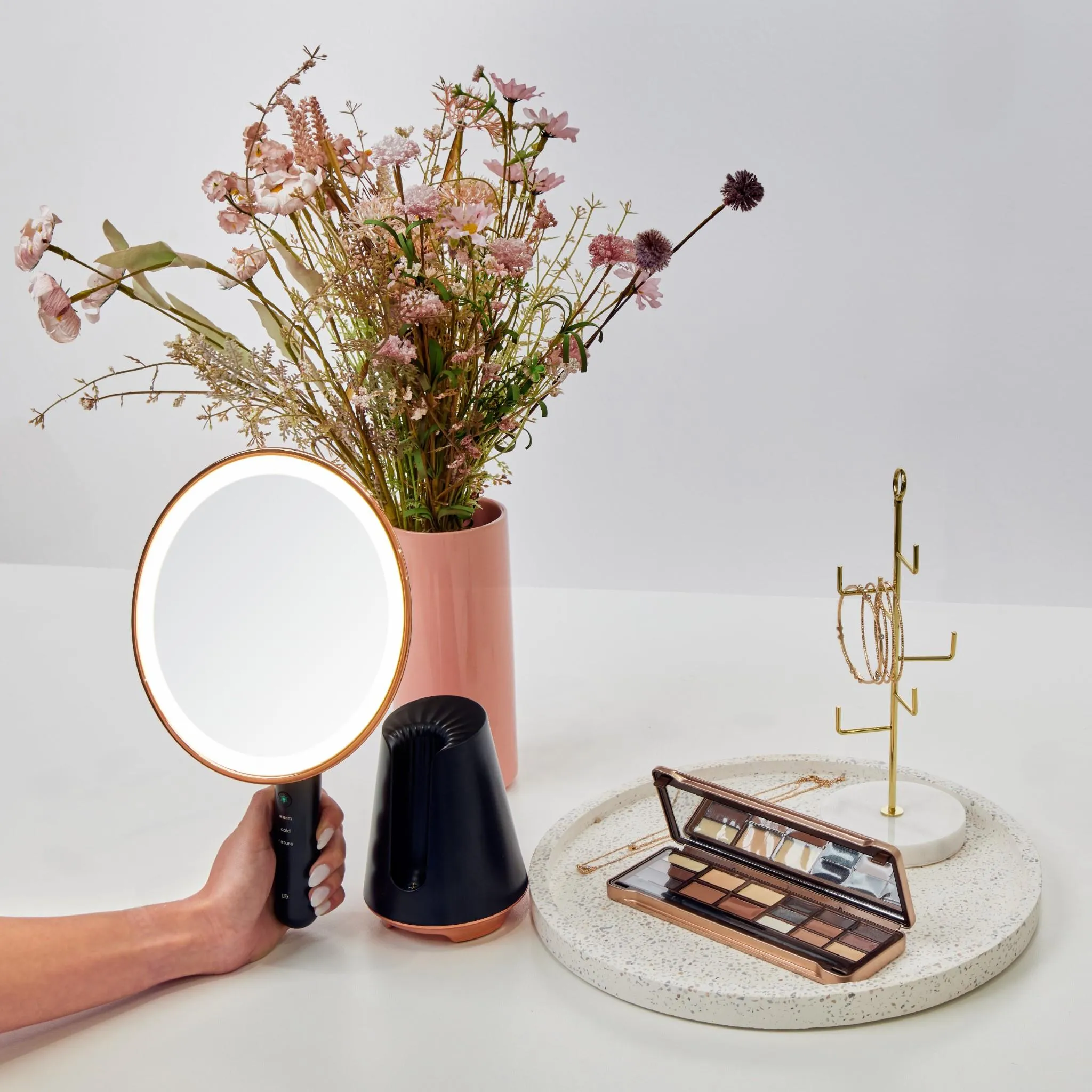 Homedics Radiance LED Beauty Mirror with Bluetooth Speaker