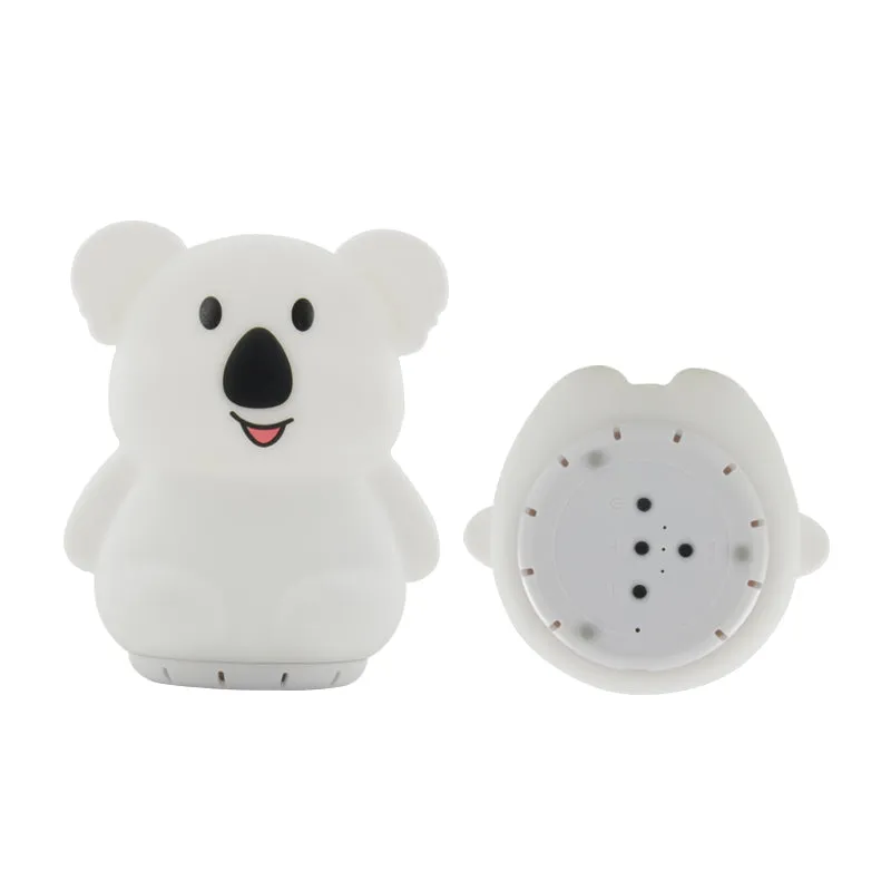 HOME.X 2 in 1 Nursery Night Light & Bluetooth Speaker Lullaby Music Player –Dimmable Color Silicone Koala Bedside Lamp