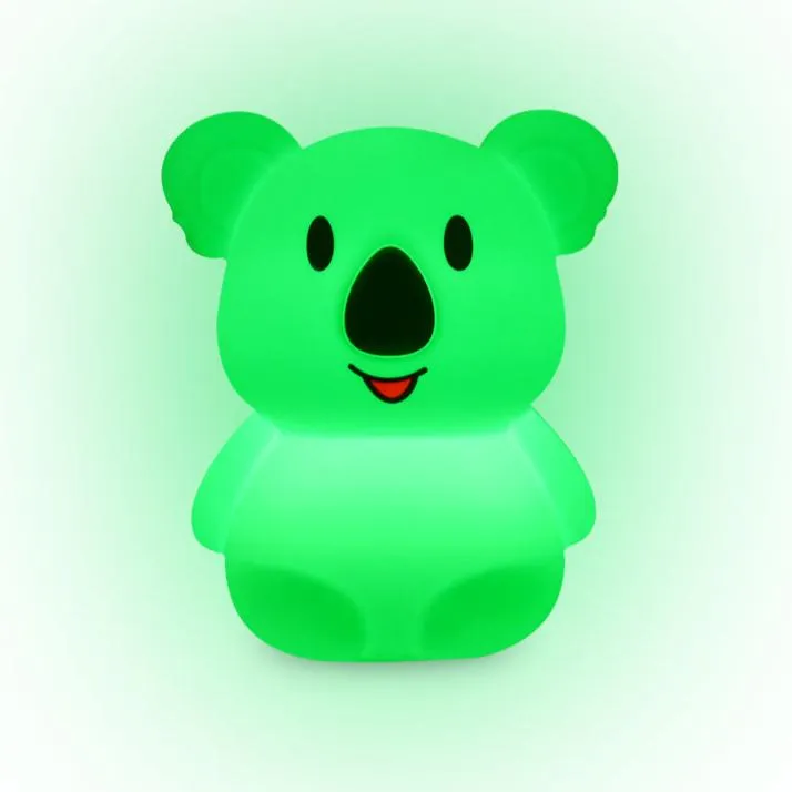 HOME.X 2 in 1 Nursery Night Light & Bluetooth Speaker Lullaby Music Player –Dimmable Color Silicone Koala Bedside Lamp