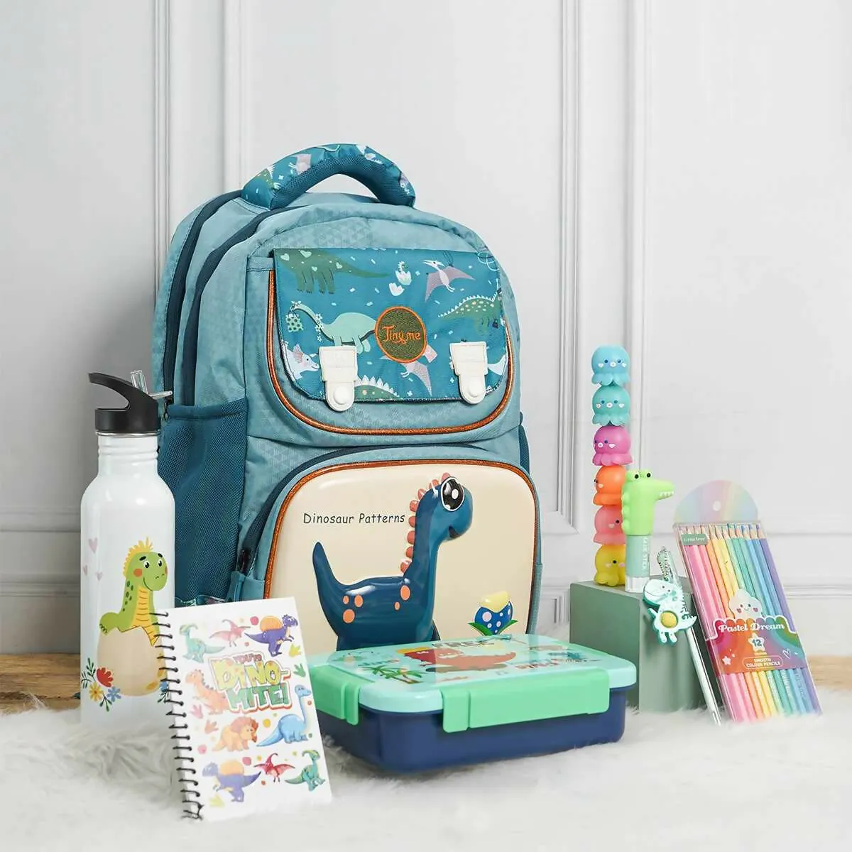 ilearnngrow Dino Back to school Backpack Combo