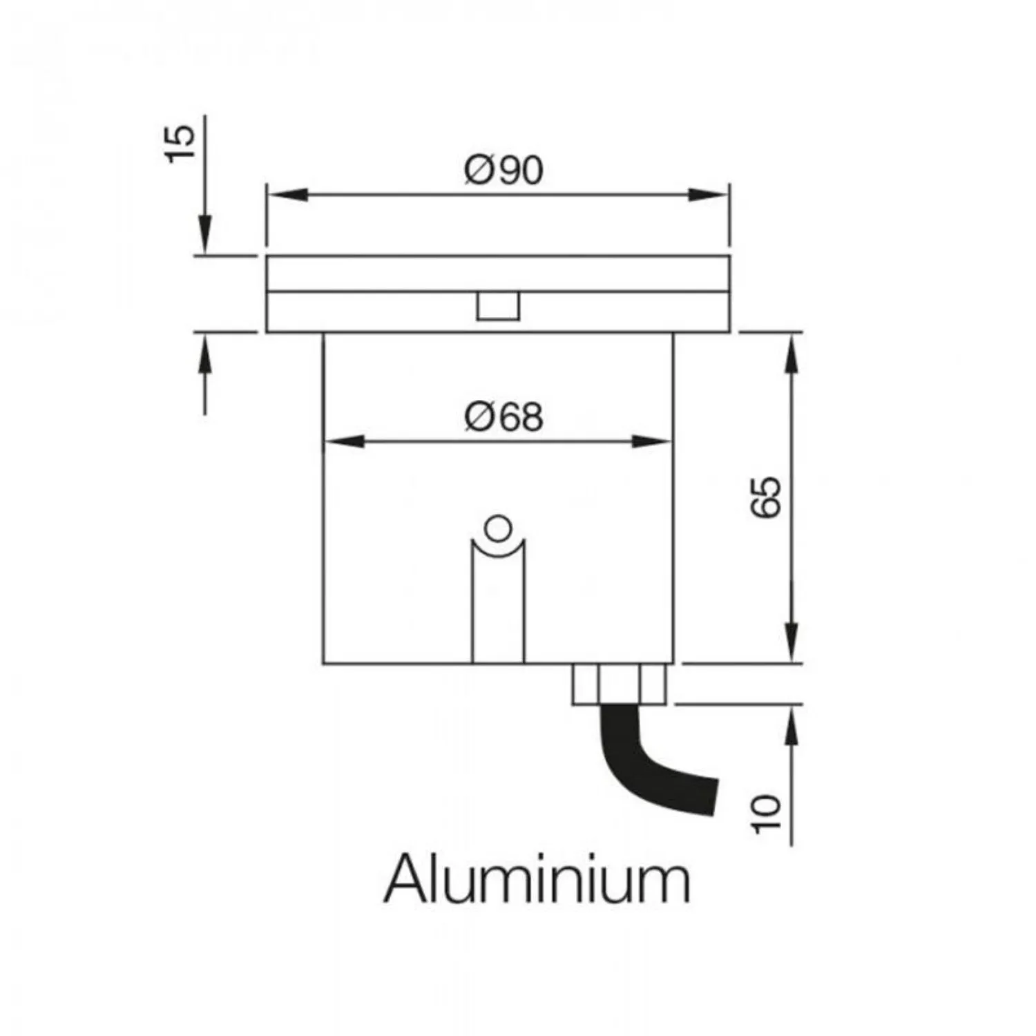 inground Light with Grille MR16 IP68 in Silver Superlux Lighting - LL1012-SI