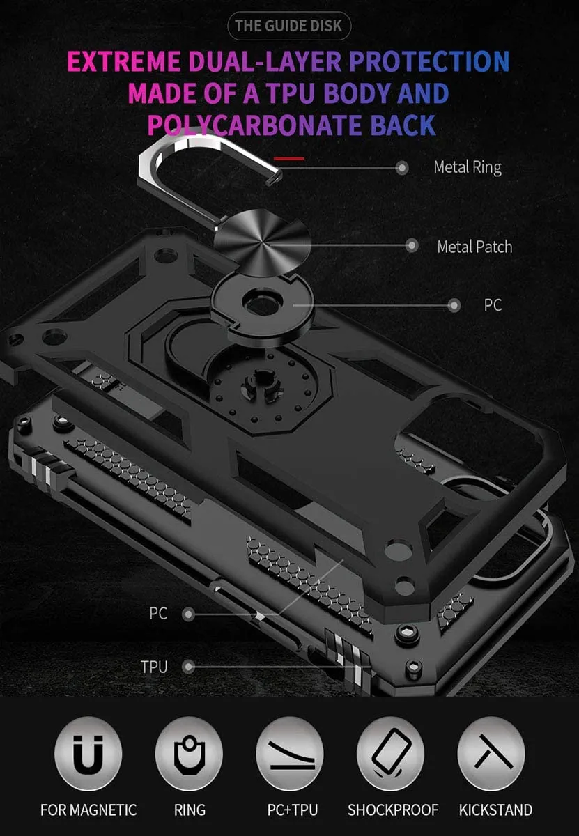 iPhone 12 Pro Max Ring Car Case | iPhone 12 Pro Max Kickstand Case