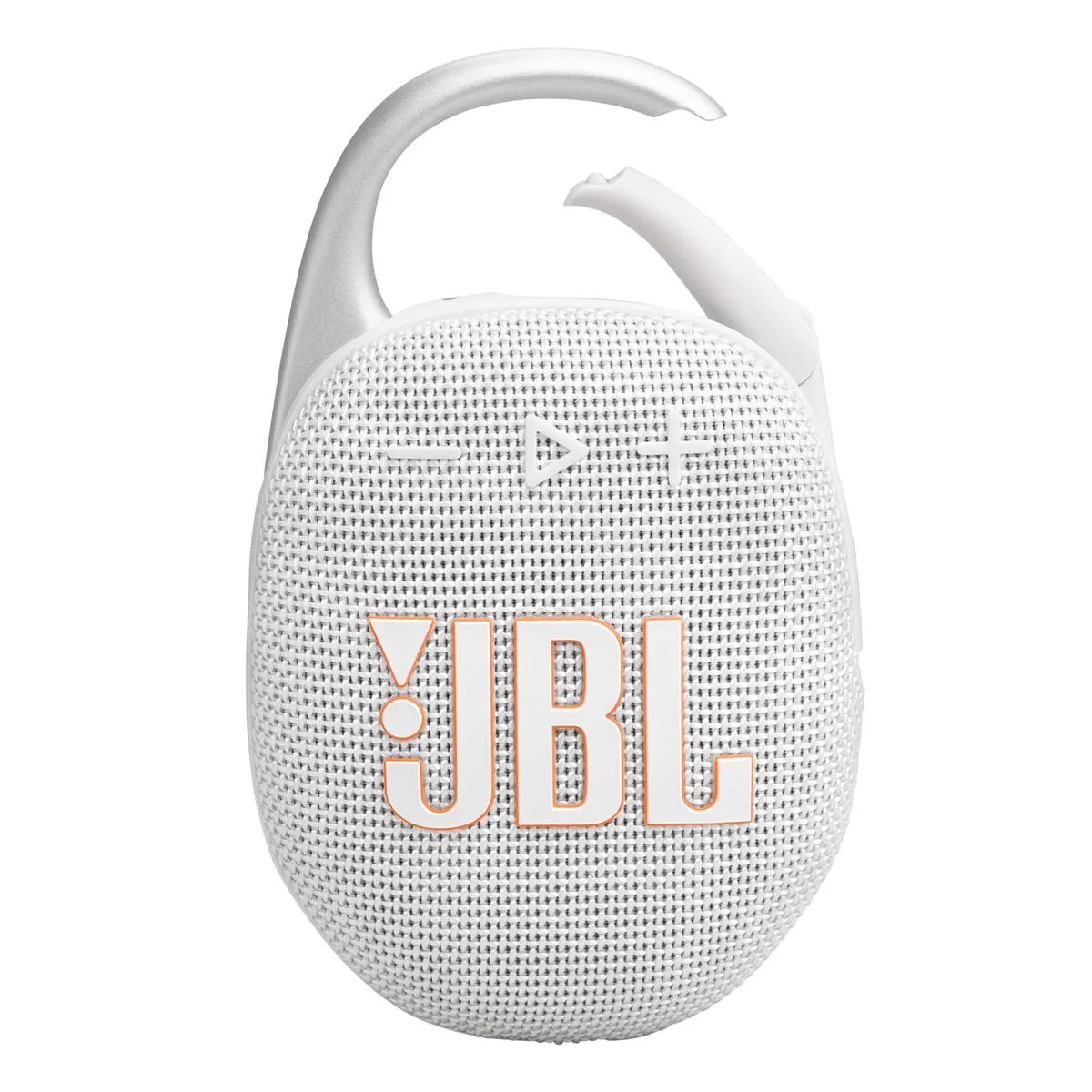 JBL Clip 5 Ultra Portable Bluetooth Speaker with gSport Carbon Fiber Case (White)