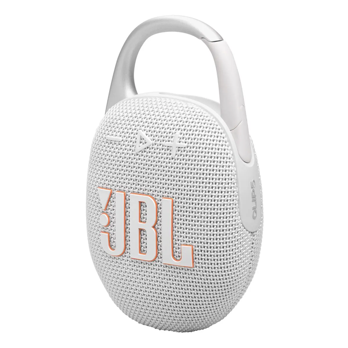 JBL Clip 5 Ultra Portable Bluetooth Speaker with gSport Carbon Fiber Case (White)