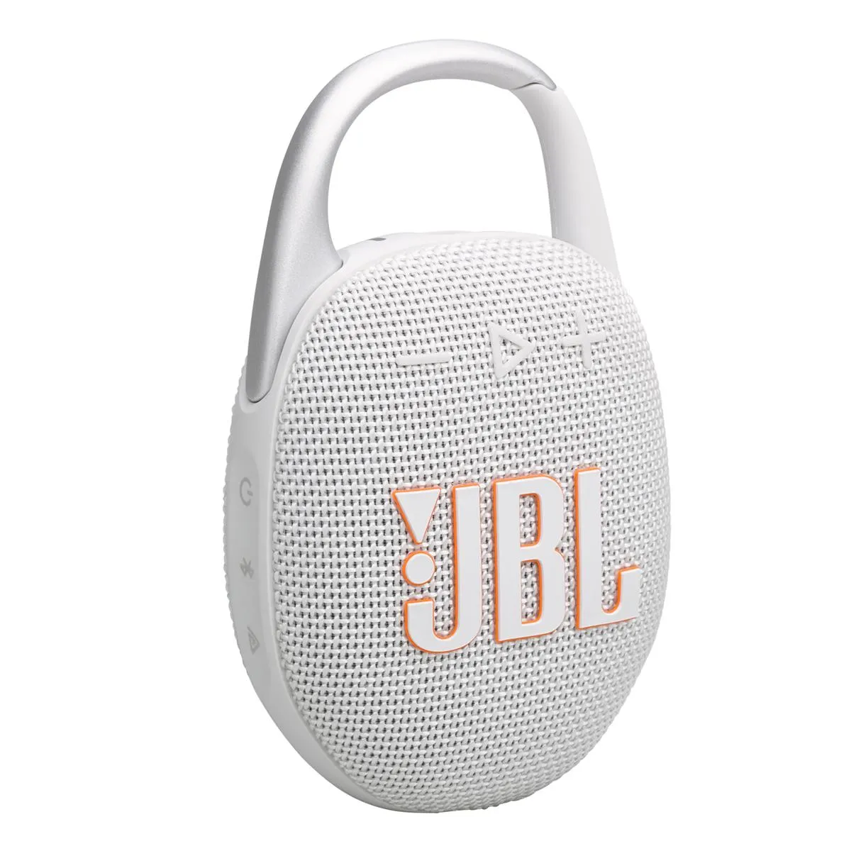 JBL Clip 5 Ultra Portable Bluetooth Speaker with gSport Carbon Fiber Case (White)