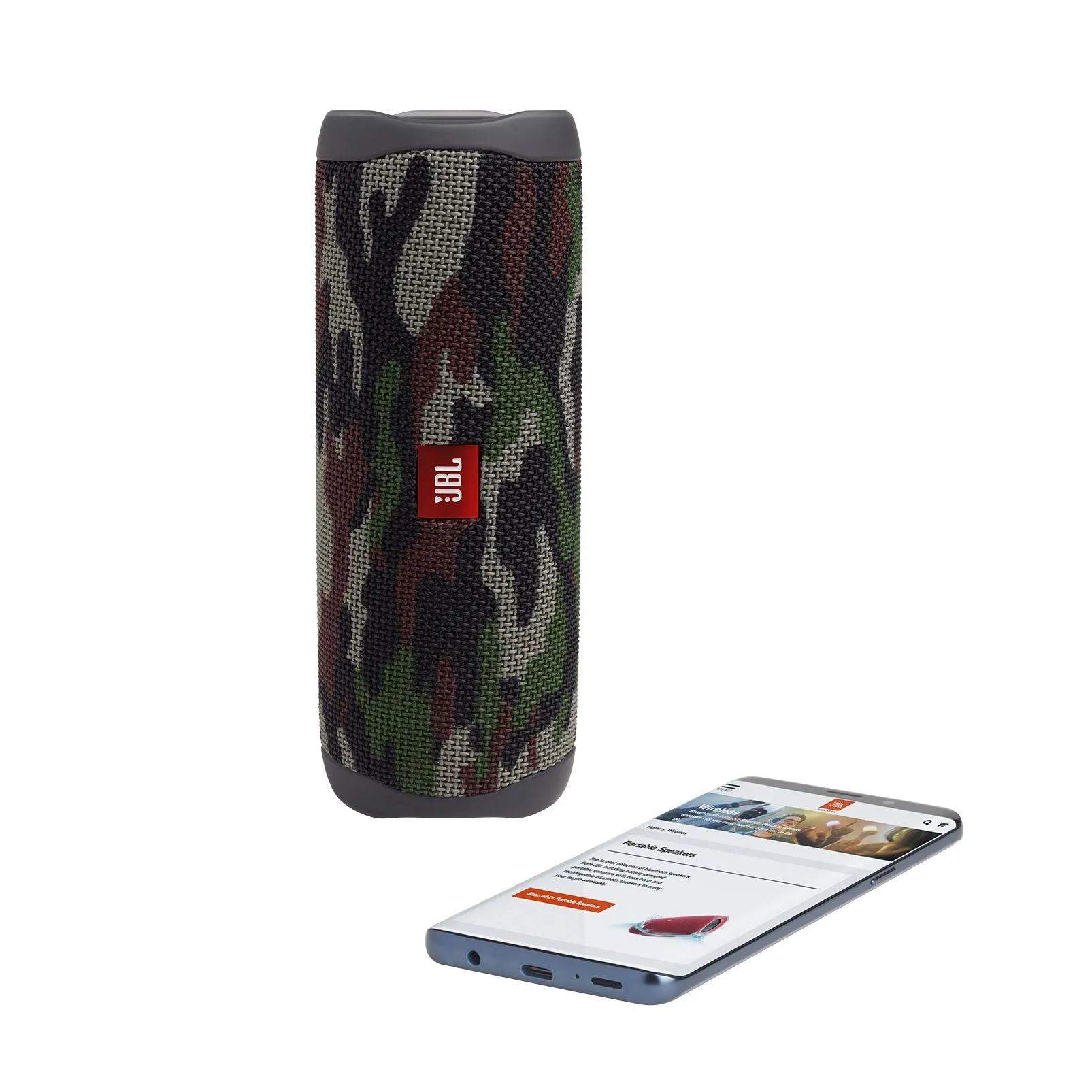 JBL Flip 5 Portable Waterproof Rugged Wireless Bluetooth Speaker Camouflage - JBLFLIP5SQUADAM