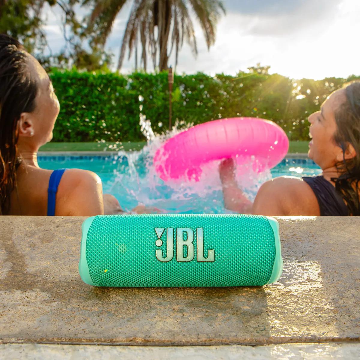 JBL Flip 6 Waterproof Portable Bluetooth Speaker - Pair (Teal)