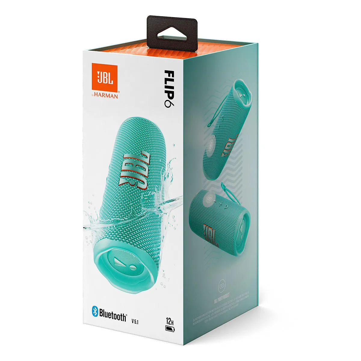 JBL Flip 6 Waterproof Portable Bluetooth Speaker - Pair (Teal)