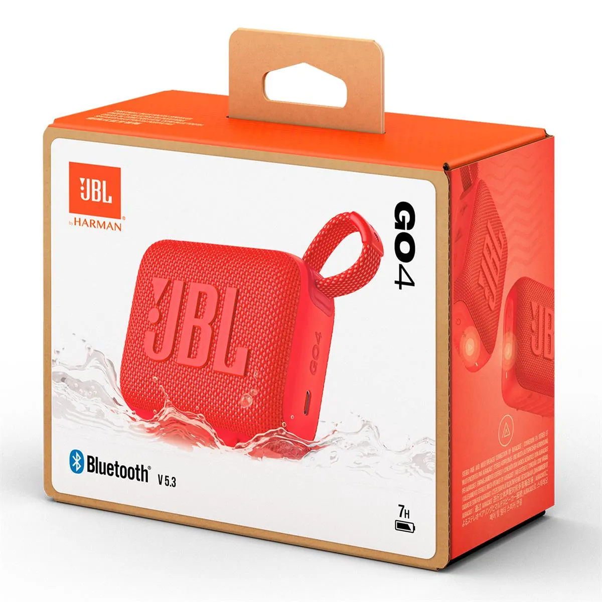 JBL Go 4 Portable Waterproof Bluetooth Speaker (Red)