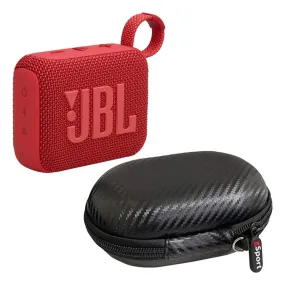 JBL Go 4 Ultra Portable Bluetooth Speaker Bundle with gSport Case (Red)