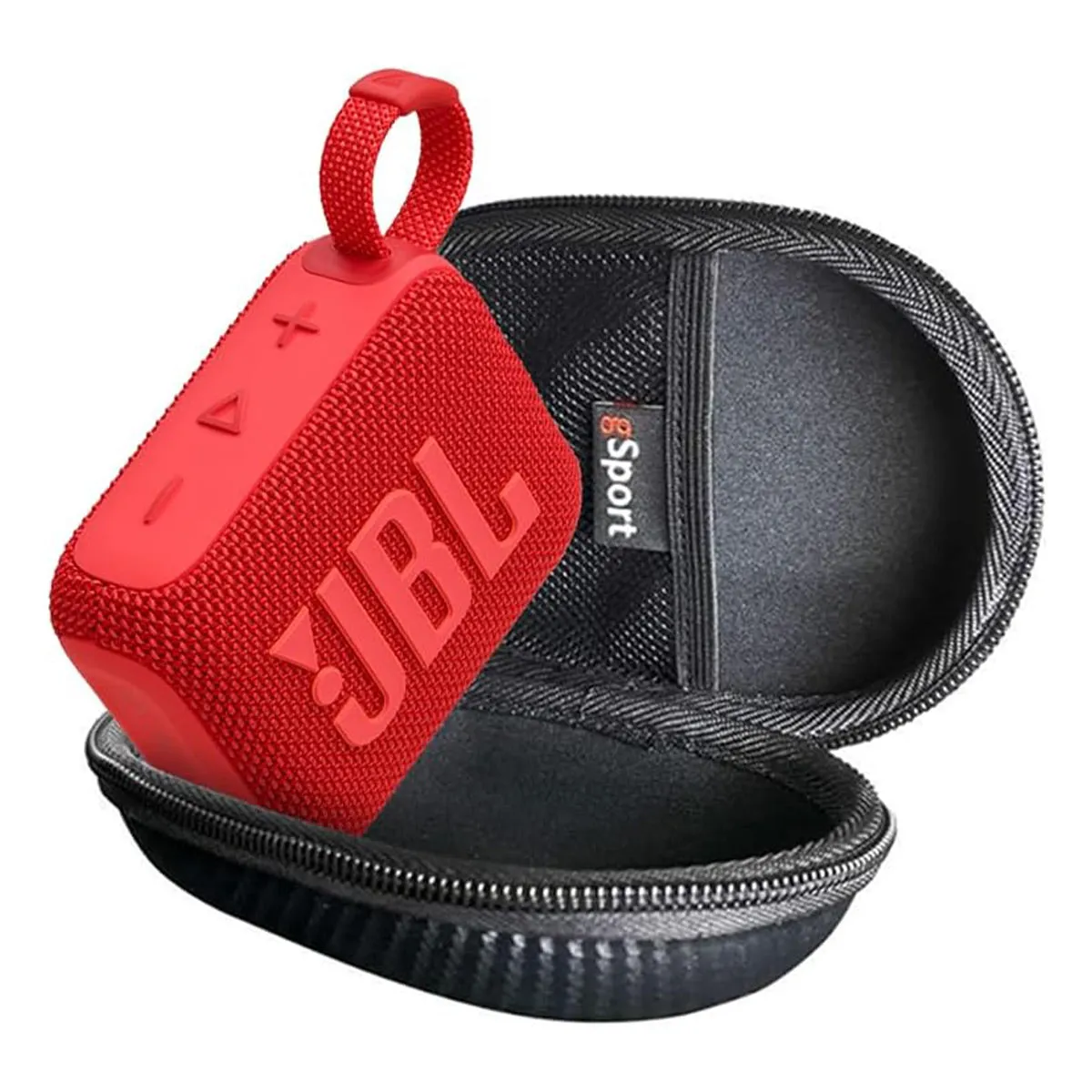 JBL Go 4 Ultra Portable Bluetooth Speaker Bundle with gSport Case (Red)