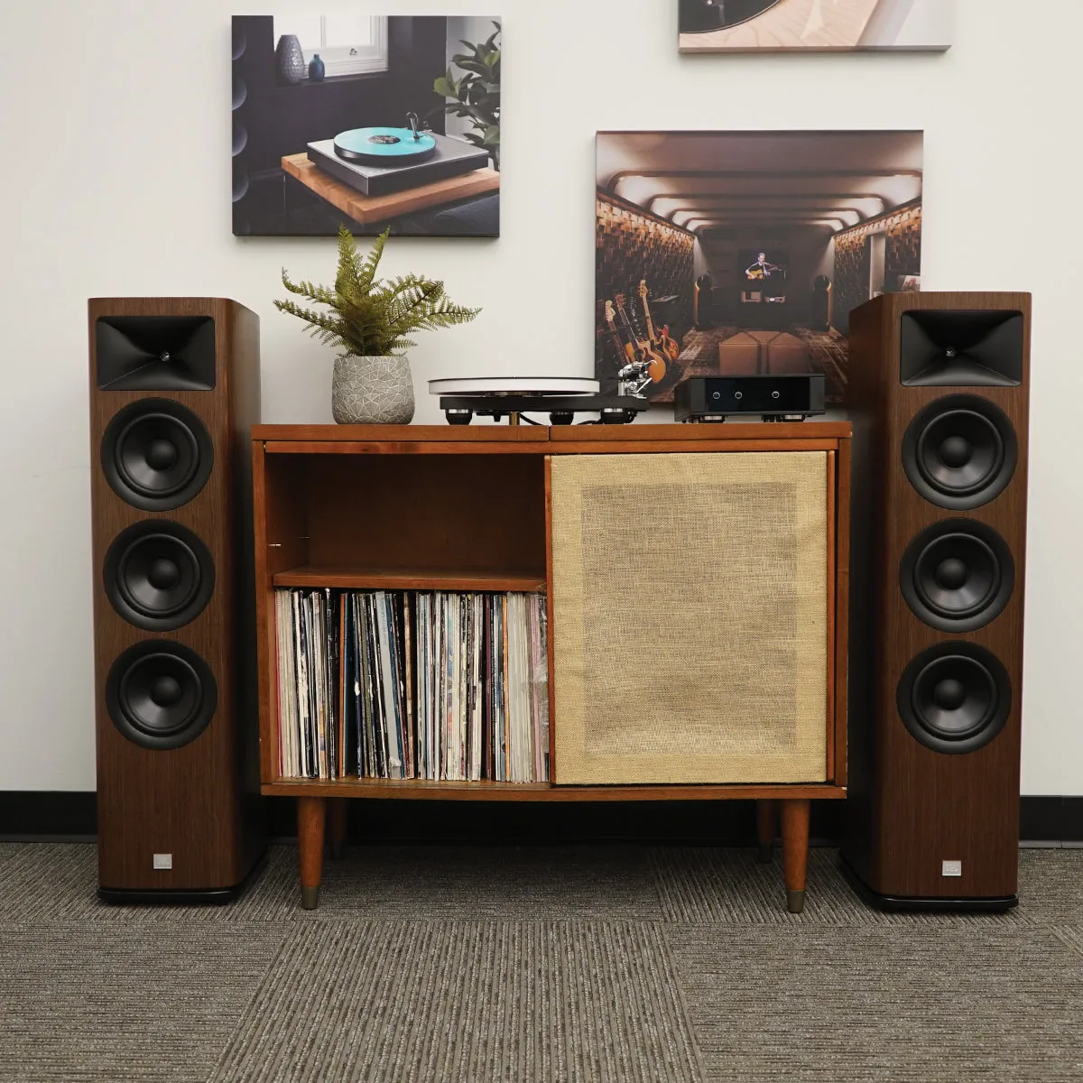 JBL OPEN BOX HDI-3600 2.5-Way Floorstanding Loudspeaker - Gray Oak - Each - Excellent Condition