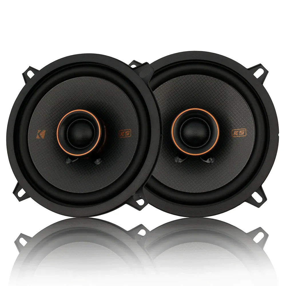 Kicker KSC50 5.25 Inch Coaxial Car Audio Speaker Pair 150W Peak 75W RMS 47KSC504