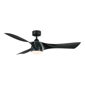 Klear 56 inch Black Outdoor CCT LED Smart Ceiling Fan with Remote