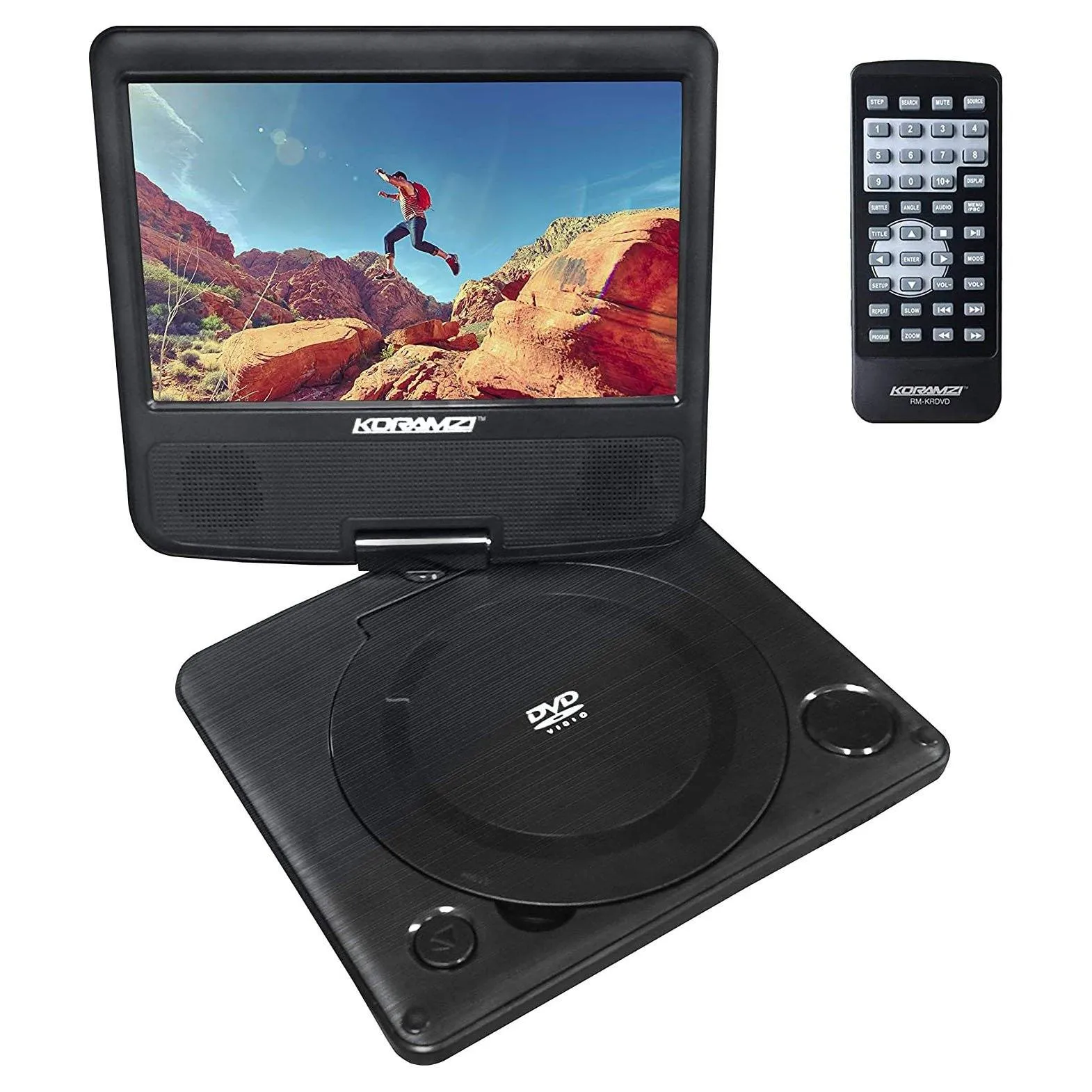 KoramzI 7" Portable Swivel DVD Player