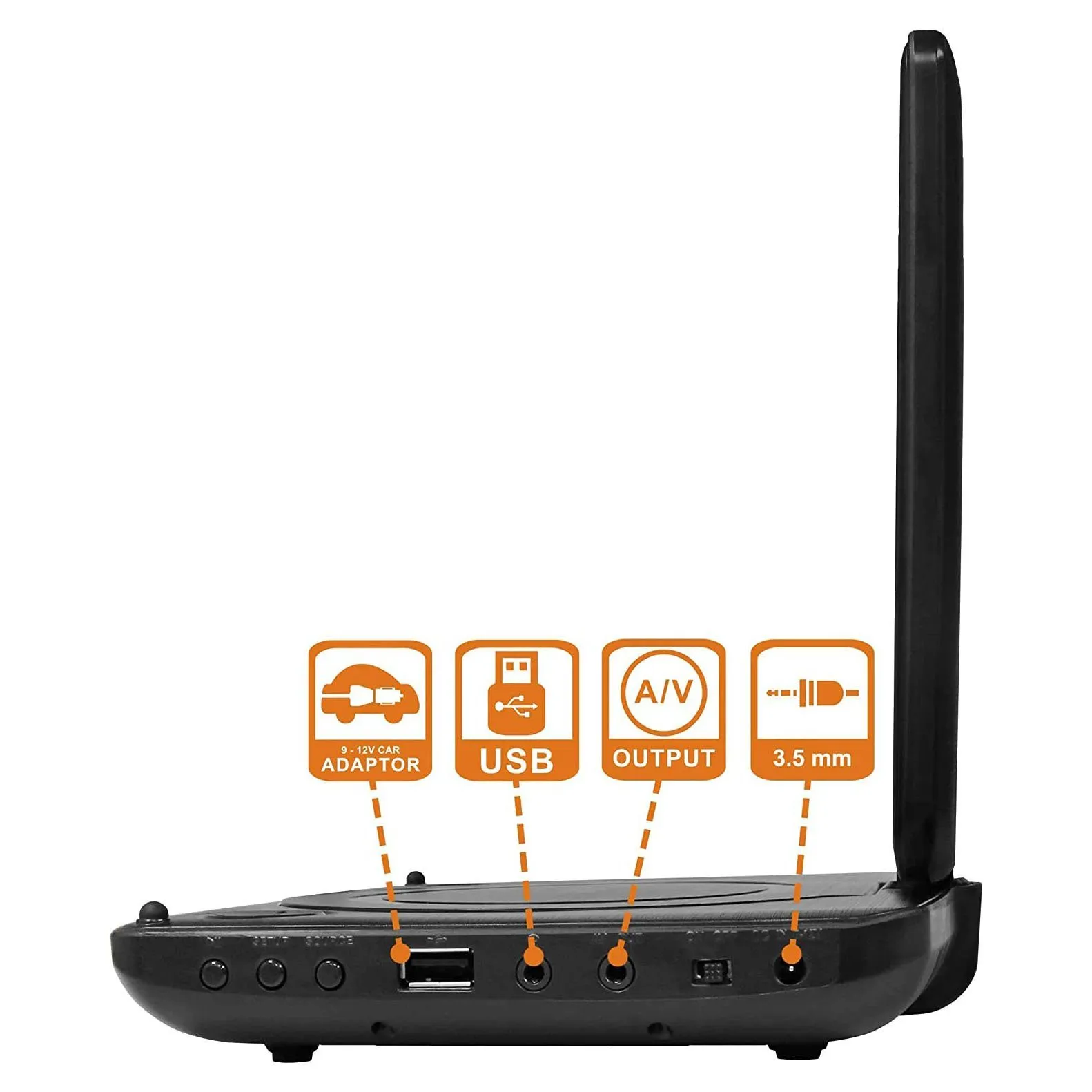 KoramzI 7" Portable Swivel DVD Player
