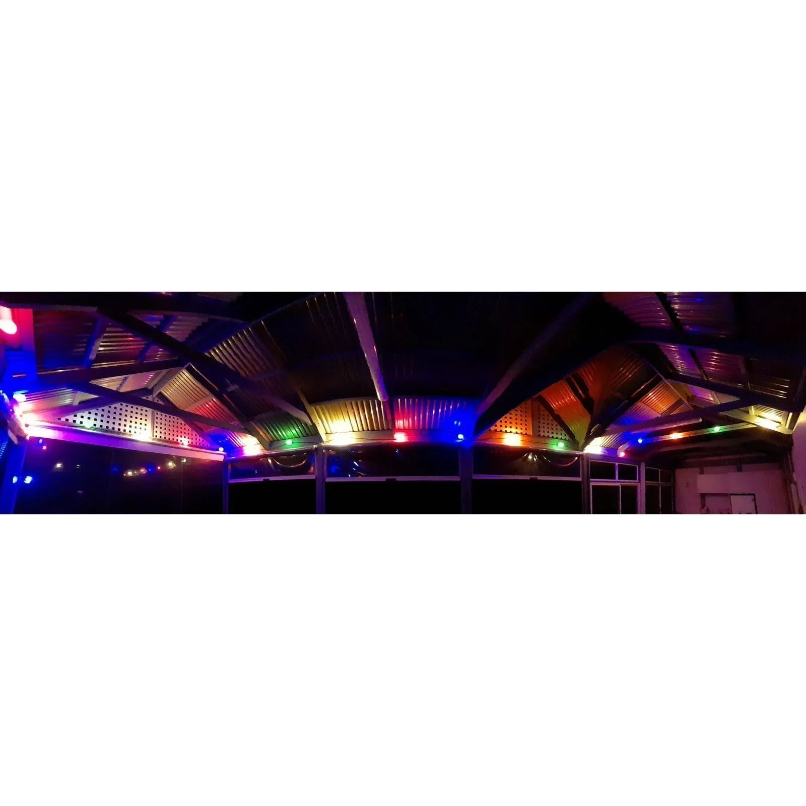 LED 10 or 20 Meter Multi Coloured Festoon Lighting A60 3w Globes