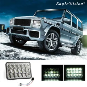 LED Headlight Die-cast Aluminum Casing 150w Square 5inches