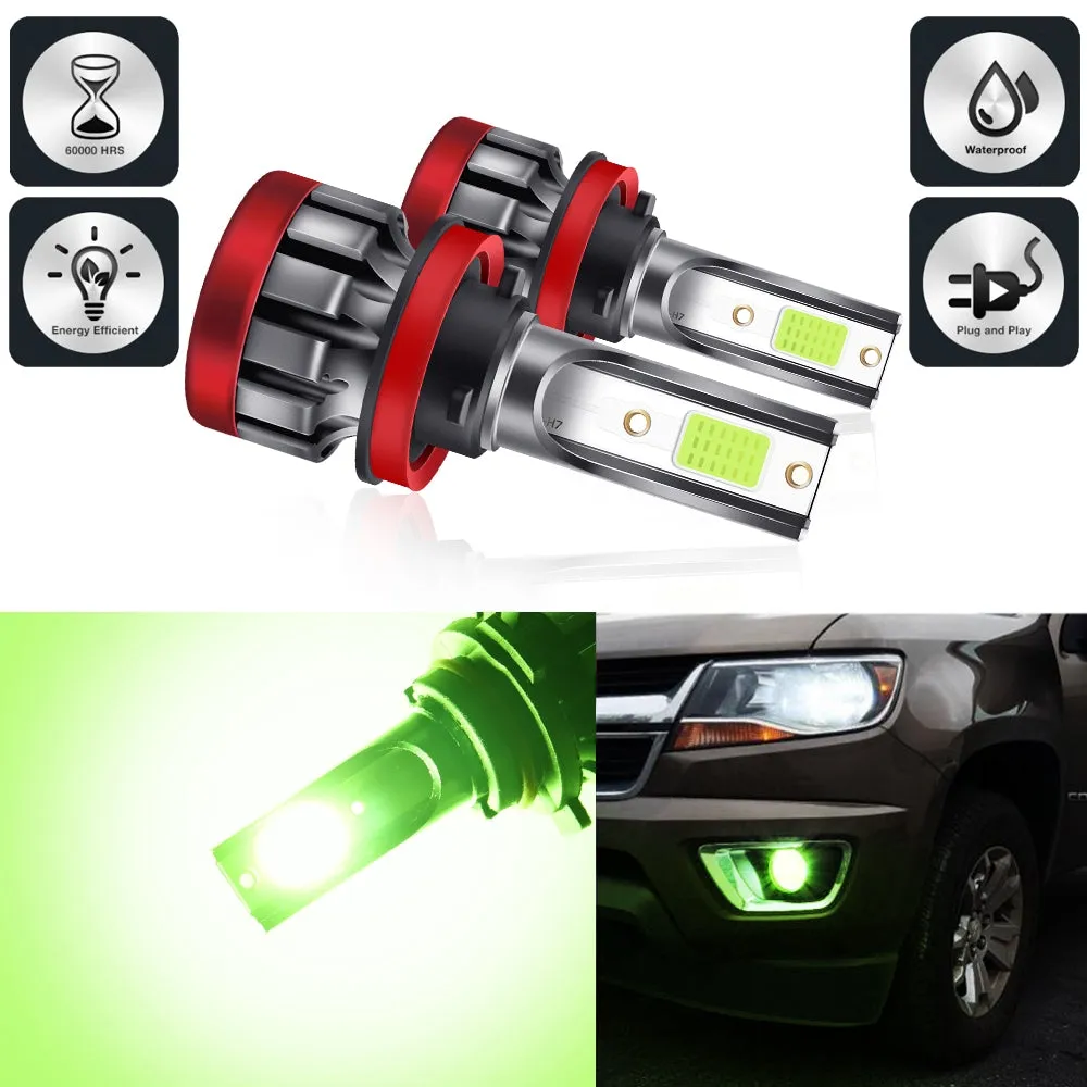 LED headlight front fog lamp 9-30 V 3000LM car modified green