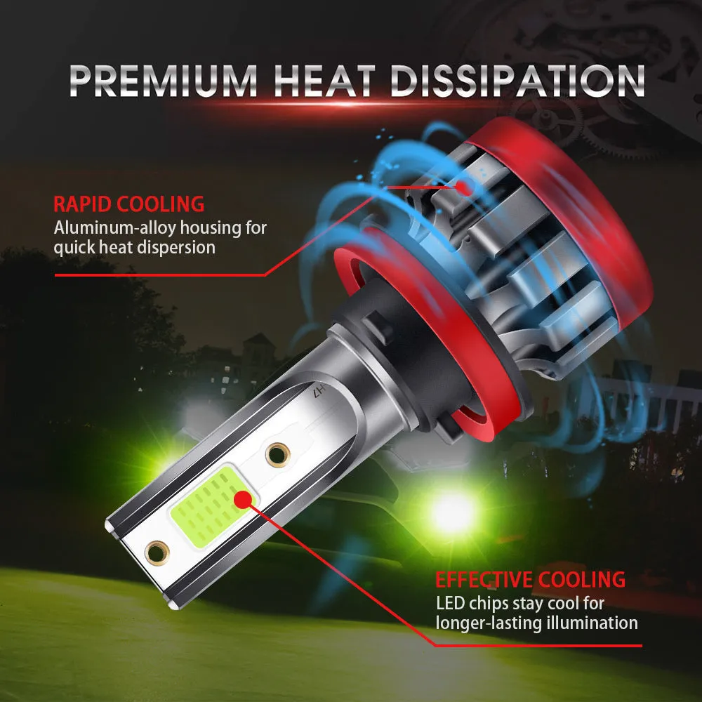 LED headlight front fog lamp 9-30 V 3000LM car modified green