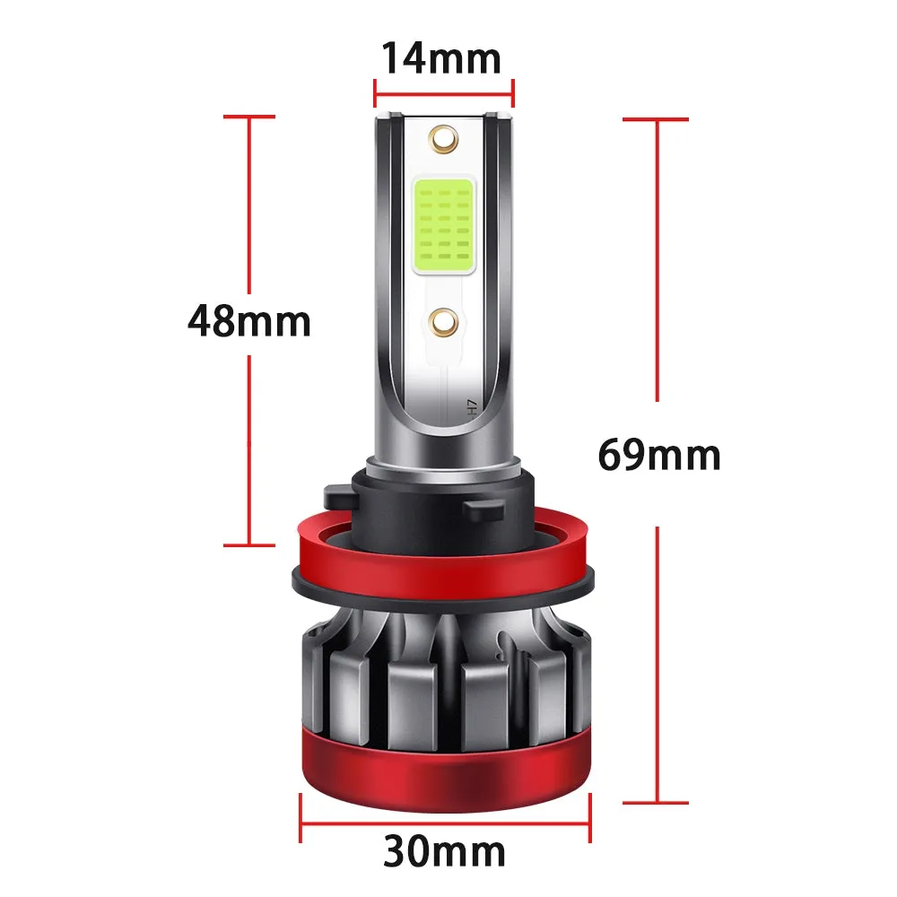 LED headlight front fog lamp 9-30 V 3000LM car modified green