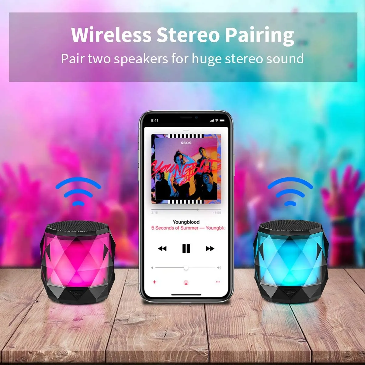 LED Light Portable Magnetic Bluetooth Speaker